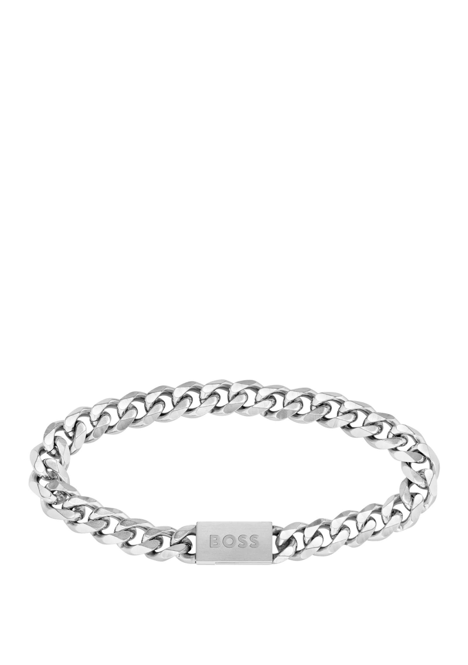 hbeu58098456_999_200 Silver-tone chain cuff with logo closure - Image 1