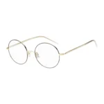 Round optical frames in lightweight titanium with signature hardware