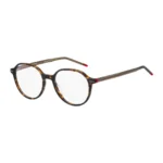 Havana-acetate optical frames with red details