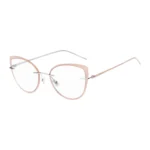 Rimless optical frames with coloured contours