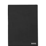 A5 notepad in black faux leather