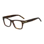 Horn-acetate optical frames with signature gold-tone detail