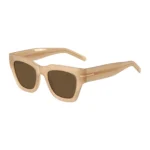 Beige-acetate sunglasses with signature gold-tone detail