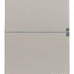A5 notebook in grey faux leather with elasticated band