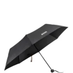Mini umbrella with signature-stripe closing strap