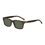Havana-acetate sunglasses with silver-tone hardware