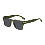 Green-acetate sunglasses with gold-tone hardware