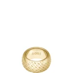 Gold-tone ring with engraved monograms