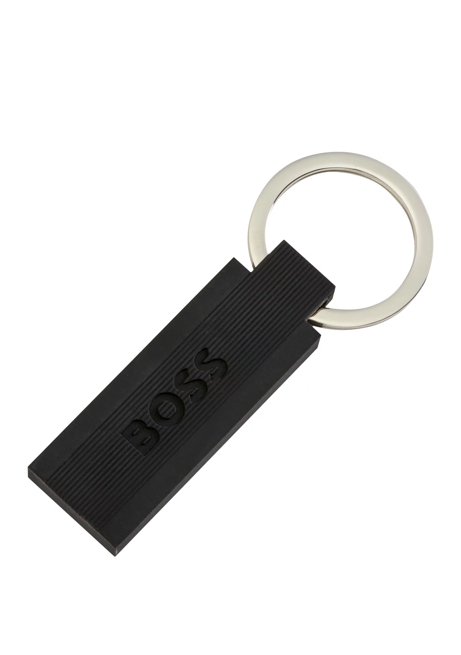 hbeu58138502_001_200 Logo key ring in black silicone and brass - Image 1