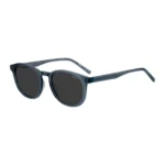 Blue-acetate sunglasses with rubber trim