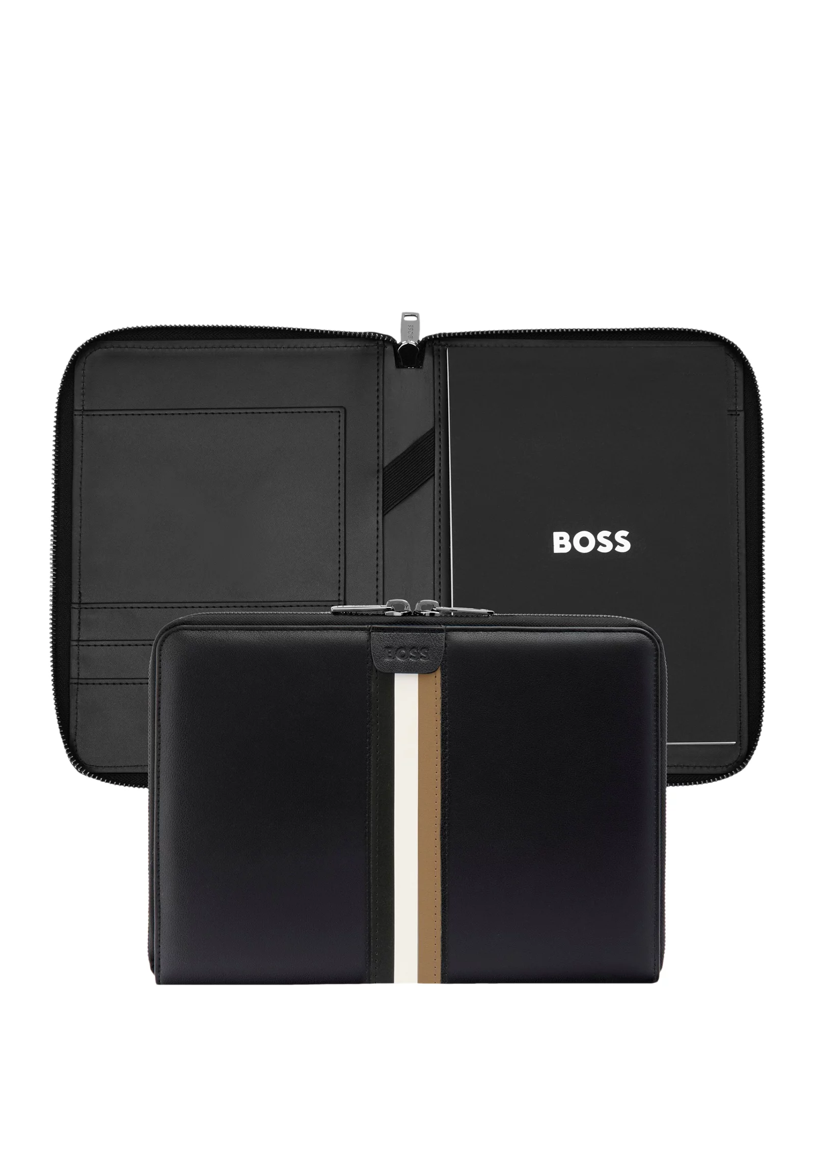 hbeu58465150_001_200 A4 conference folder in faux leather with signature stripe - Image 1