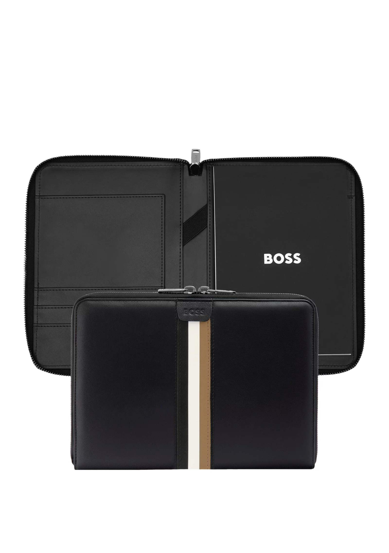 hbeu58465151_001_200 A5 conference folder in faux leather with signature stripe - Image 1
