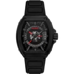 #HUGO ID Semi-transparent-dial watch with silicone strap