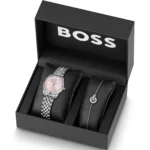 Crystal-embellished watch and bracelet gift set