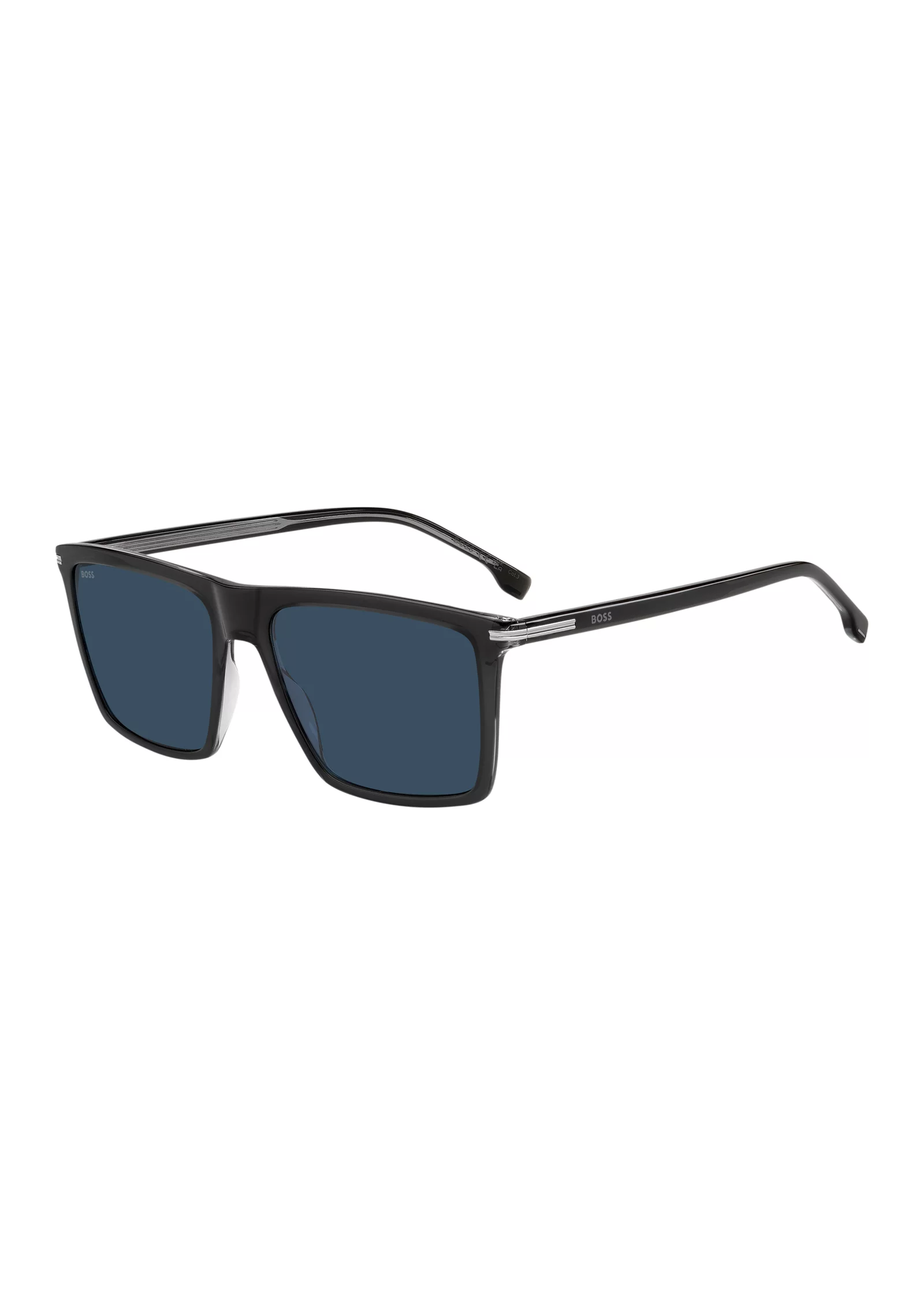 hbeu58609834_999_220 Black-acetate sunglasses with temple stripe - Image 1