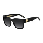 Black-acetate sunglasses with Double B monogram