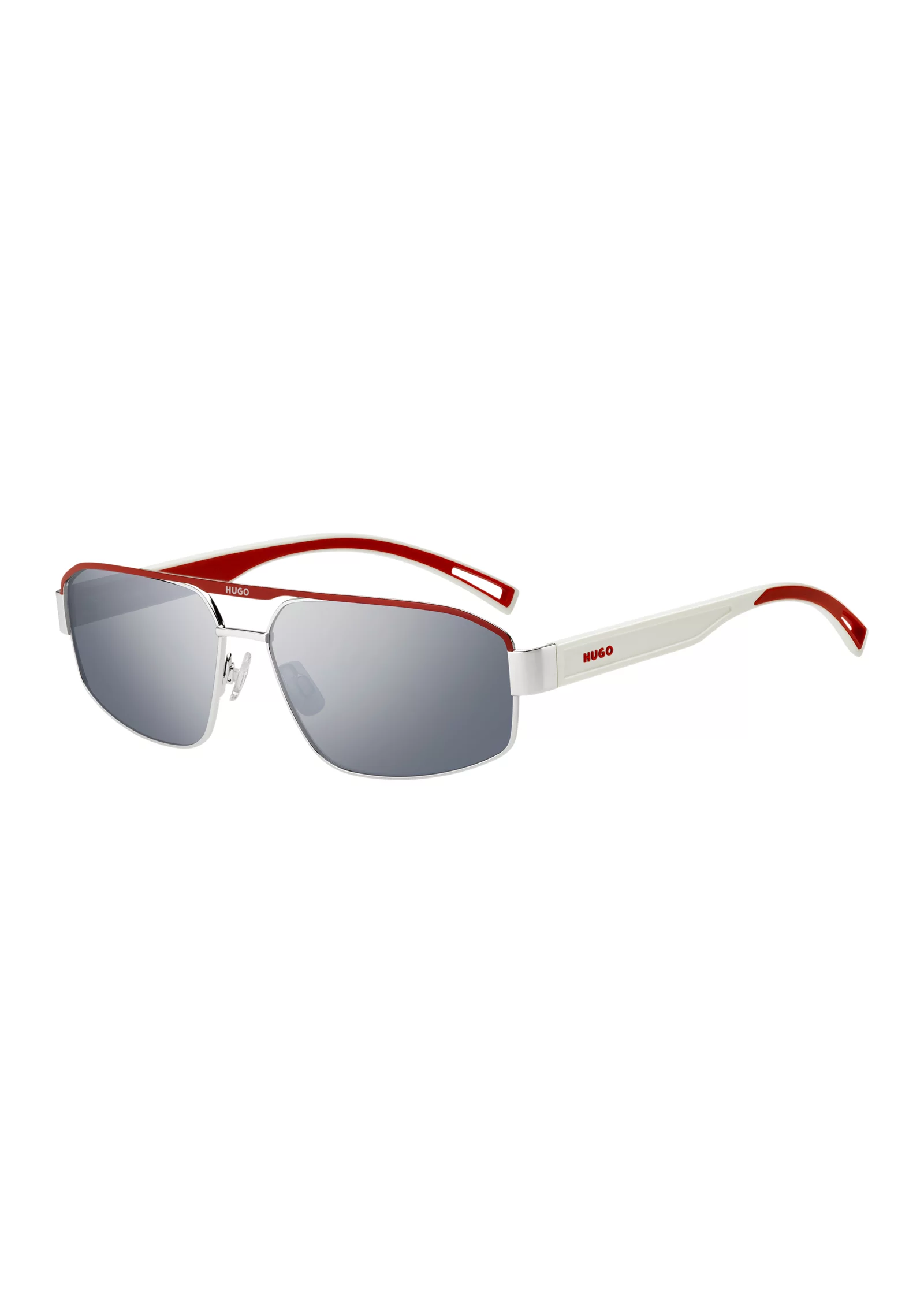 hbeu58610095_999_220 HUGO Eyewear Wrap-style sunglasses in white and red - Image 1