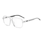 Clear-acetate optical frames with cut-out logo