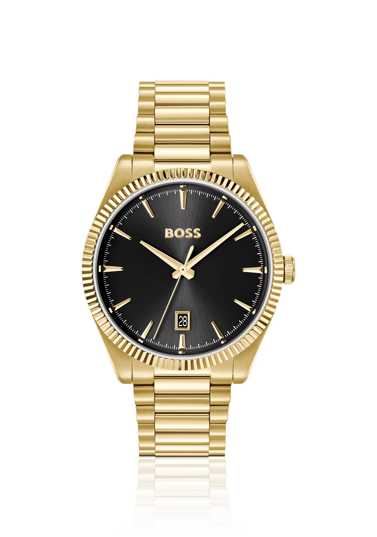 hbeu58733269_999_200 Cheswick gold-tone watch with fluted bezel - Image 1