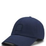 Cotton-twill cap with logo patch, Blue