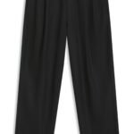Relaxed-fit jeans in black waxed denim, Black