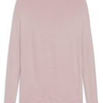 Seamless sweater with embroidered logo, Light Pink