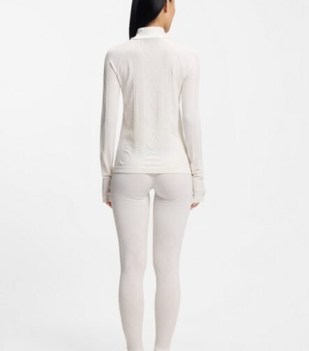 BOSS Ski zip-neck base-layer top in jersey knit, Natural