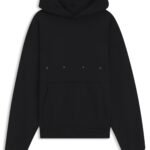 HUGO x apoh oversized-fit hoodie in cotton terry with ballerina artwork, Black
