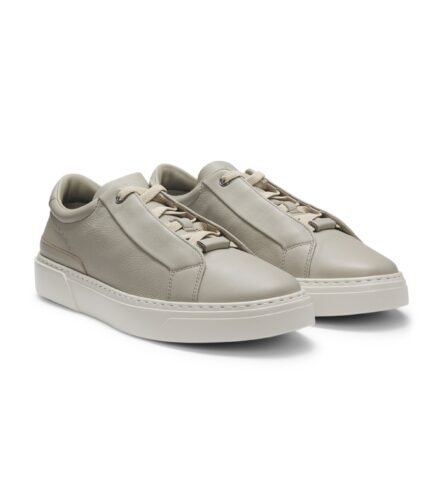 Gary grained-leather trainers with XL EXTRALIGHT® outsole, Light Beige