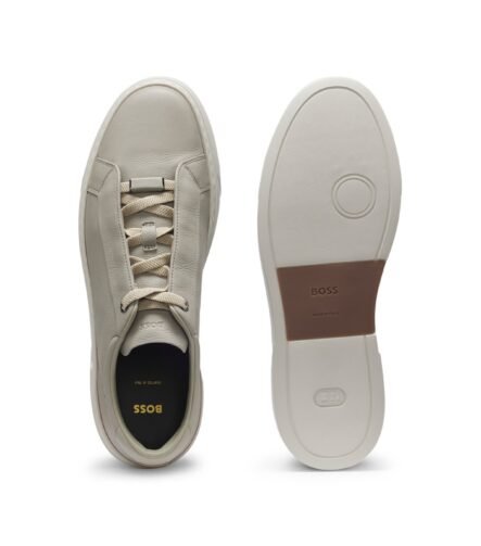 Gary grained-leather trainers with XL EXTRALIGHT® outsole, Light Beige