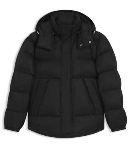 Water-repellent jacket with monogram jacquard, Black
