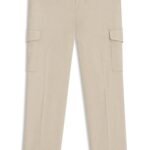 Tapered-fit trousers with cargo pockets, Beige