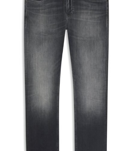 Delaware slim-fit jeans in blue Italian-made denim, Dark Grey