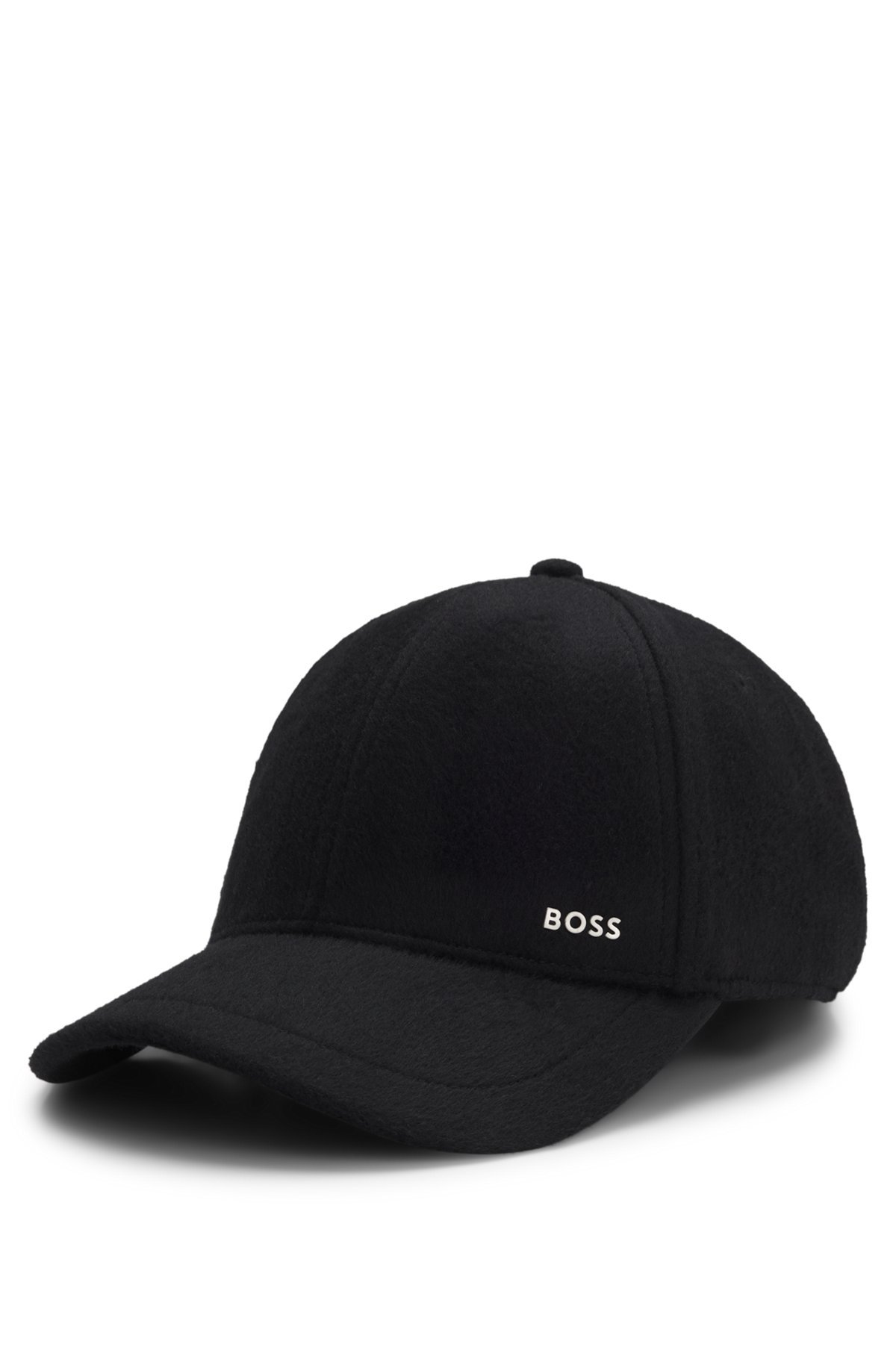 hbeu50550616_001-1 Wool-silk cap with twill lining, Black