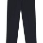 Slim-fit trousers in stretch-cotton twill, Dark Blue